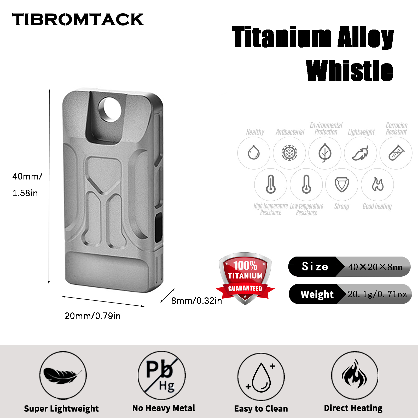 TIBROMTACK GR5 Titanium Emerge – Emergency Whistle Loud Bewertung und Preis