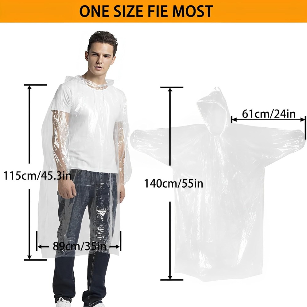 Clear Rain Ponchos for Adults  – Emergency Poncho Rain Bewertung und Preis
