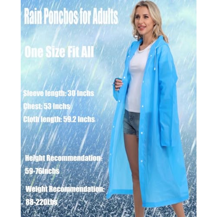2-Pack Reusable Rain Ponchos f – Emergency Poncho Rain Bewertung und Preis