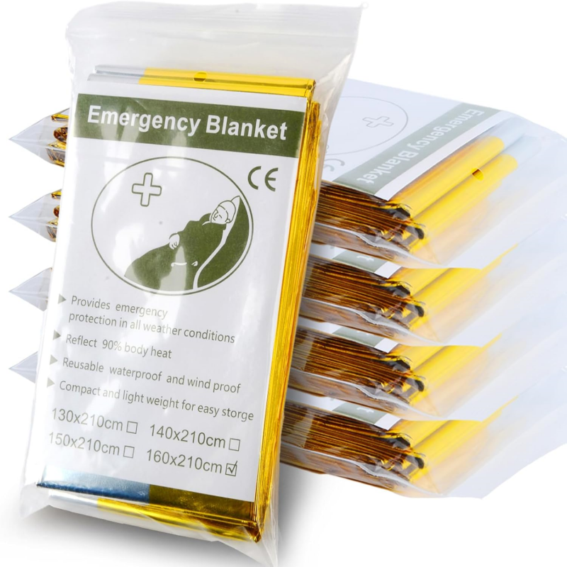 5PCS Dual Color Silver Gold My – Survival Blanket Reflective Bewertung und Preis