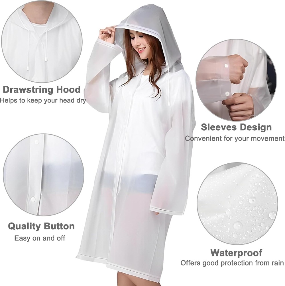 Reusable Rain Ponchos for Adul – Emergency Poncho Rain Bewertung und Preis