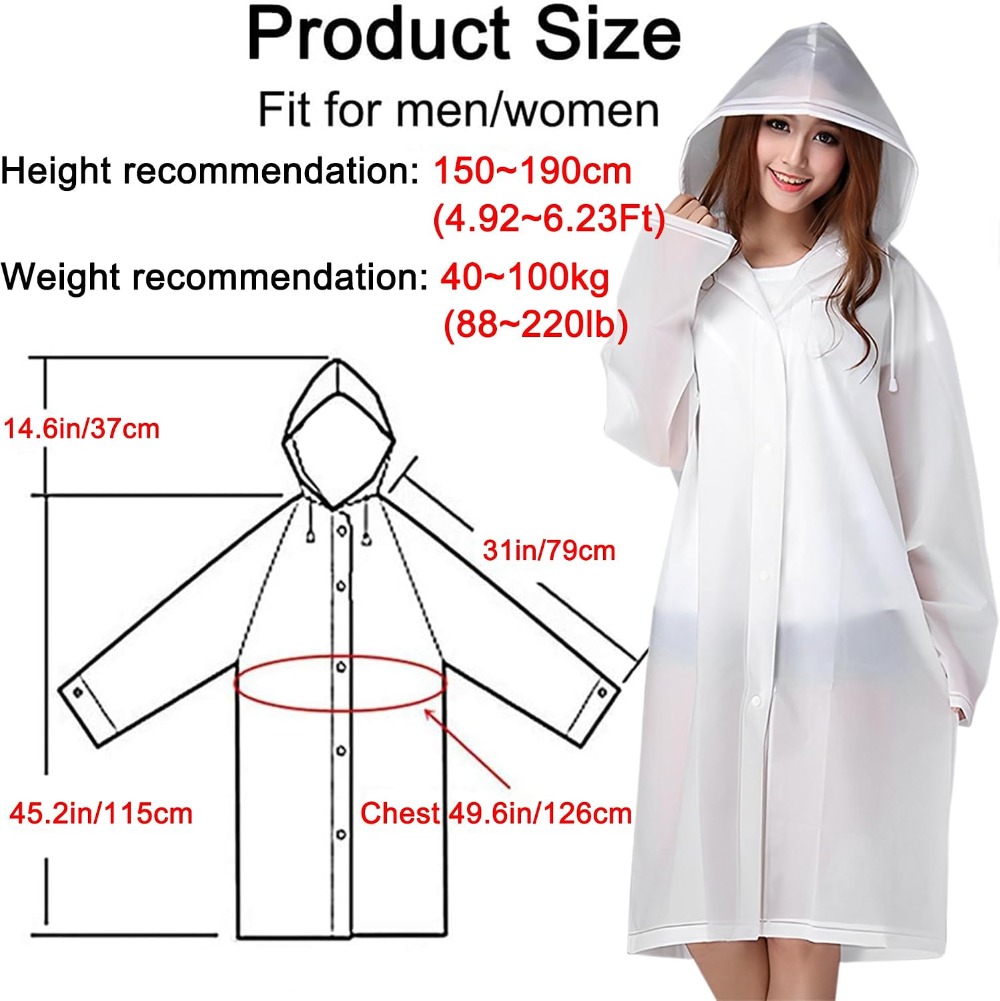 Reusable Rain Ponchos for Adul – Emergency Poncho Rain Bewertung und Preis
