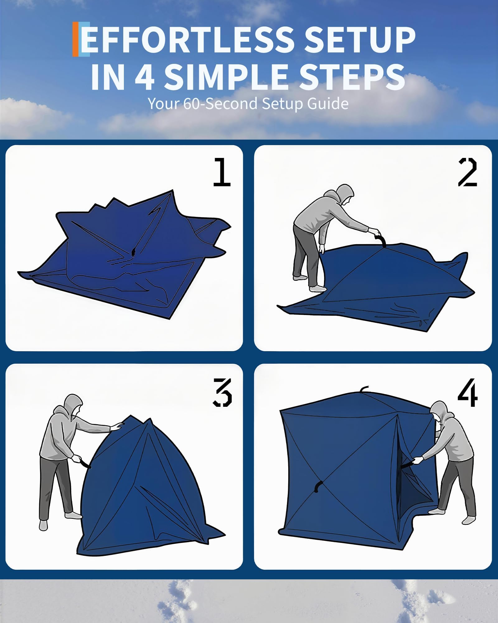 Pop-Up Ice Fishing Tent Hub-St – Emergency Mylar Tent Bewertung und Preis