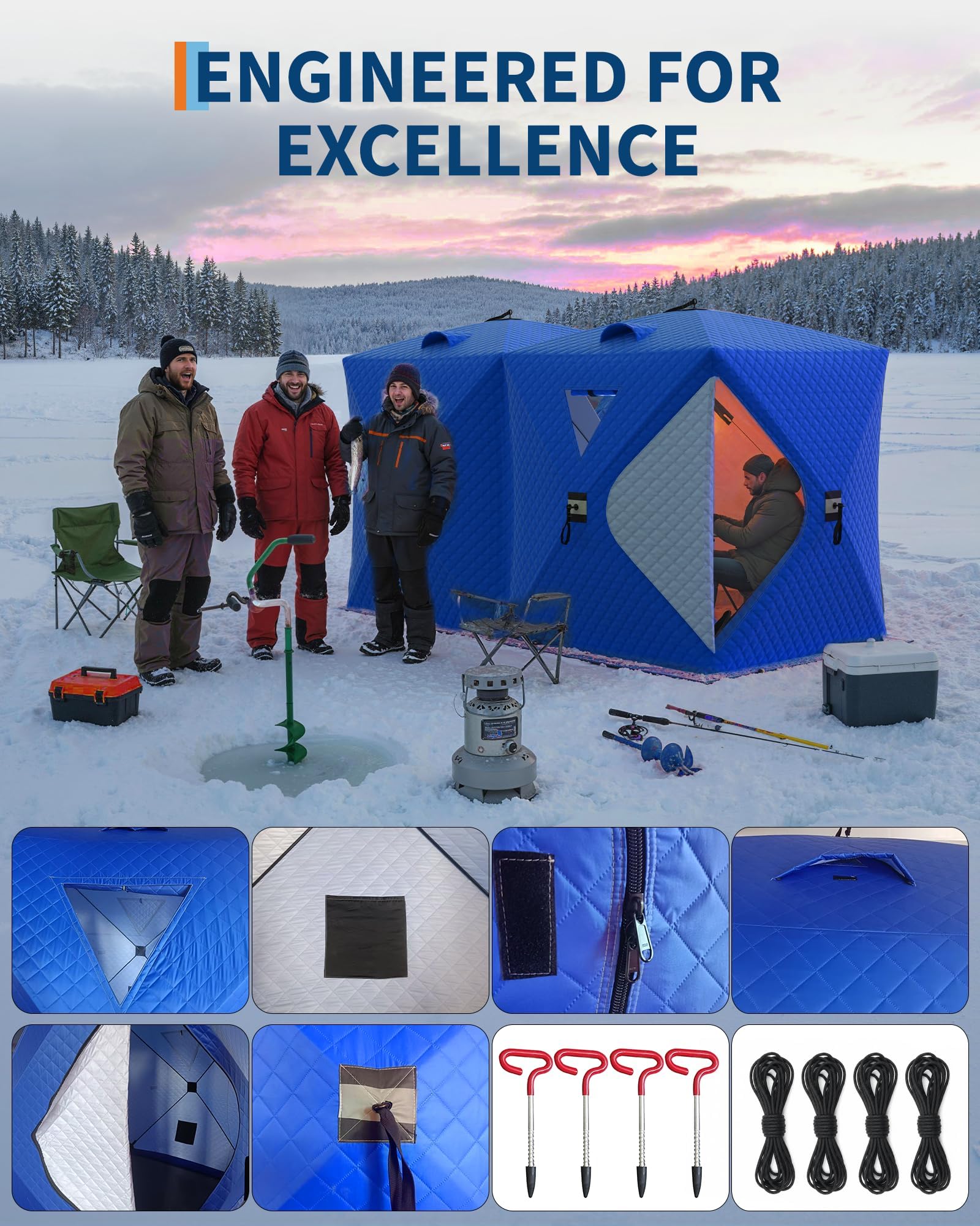 Pop-Up Ice Fishing Tent Hub-St – Emergency Mylar Tent Bewertung und Preis