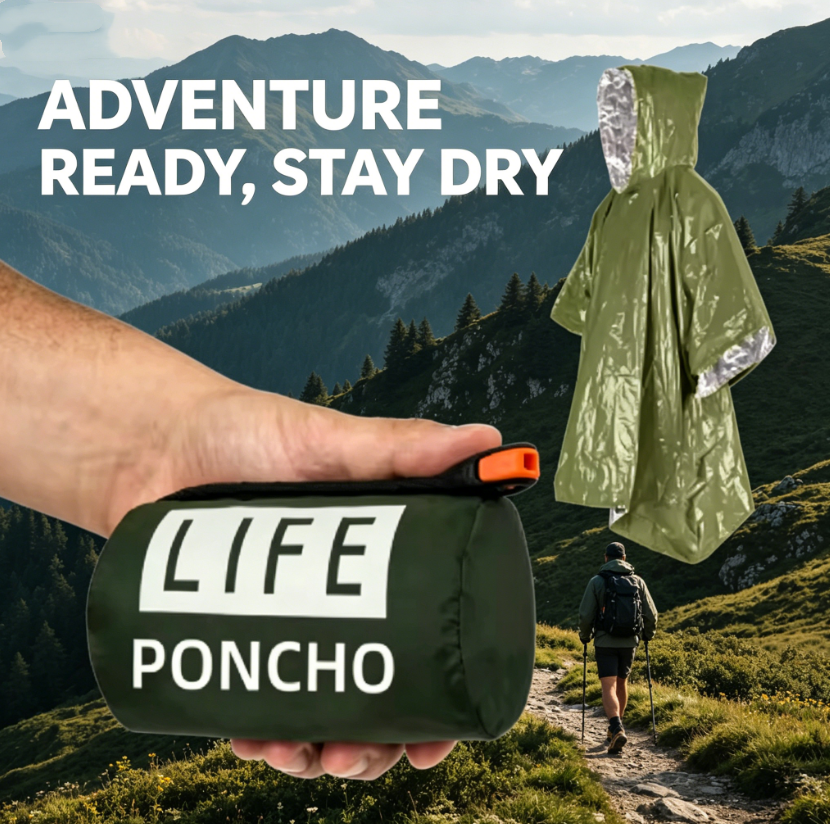 3-in-1 Thermal Emergency Rain  – Emergency Poncho Rain Bewertung und Preis