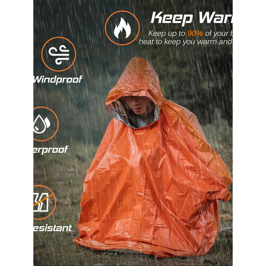Emergency Rain Poncho Thermal  – Emergency Poncho Rain Bewertung und Preis