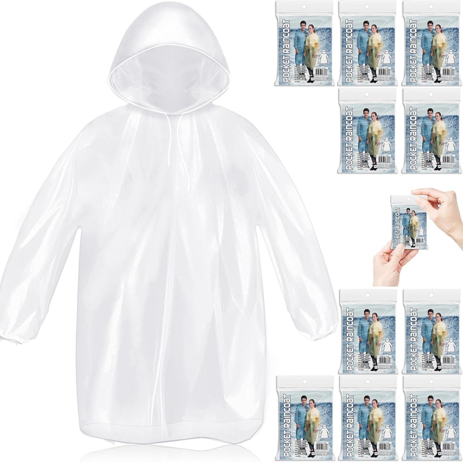 10 Pack Disposable Rain Poncho – Emergency Poncho Rain Bewertung und Preis