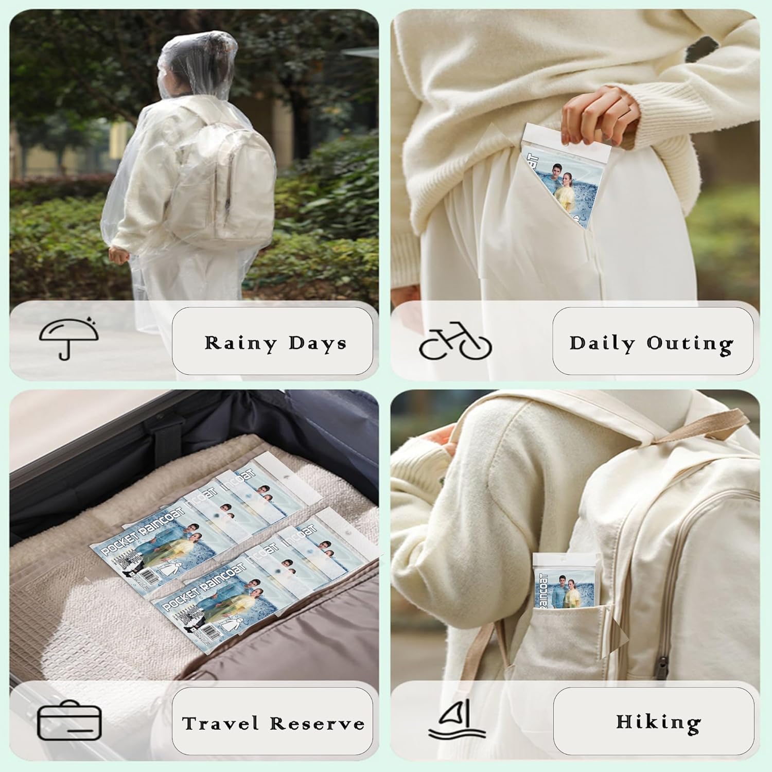 10 Pack Disposable Rain Poncho – Emergency Poncho Rain Bewertung und Preis