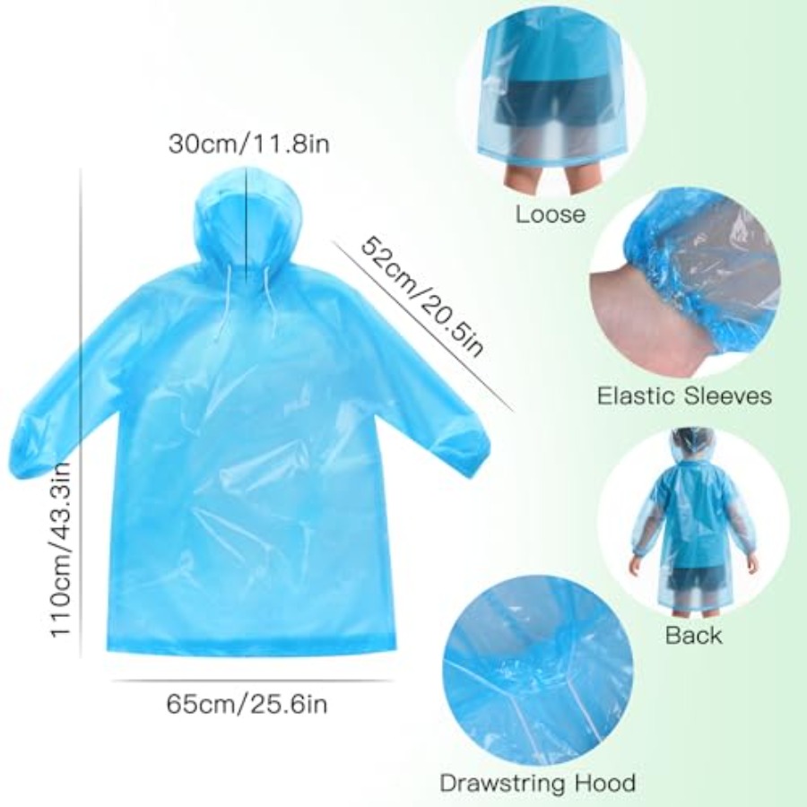 GAOHUI 4/6 Pack Disposable Rai – Emergency Poncho Rain Bewertung und Preis